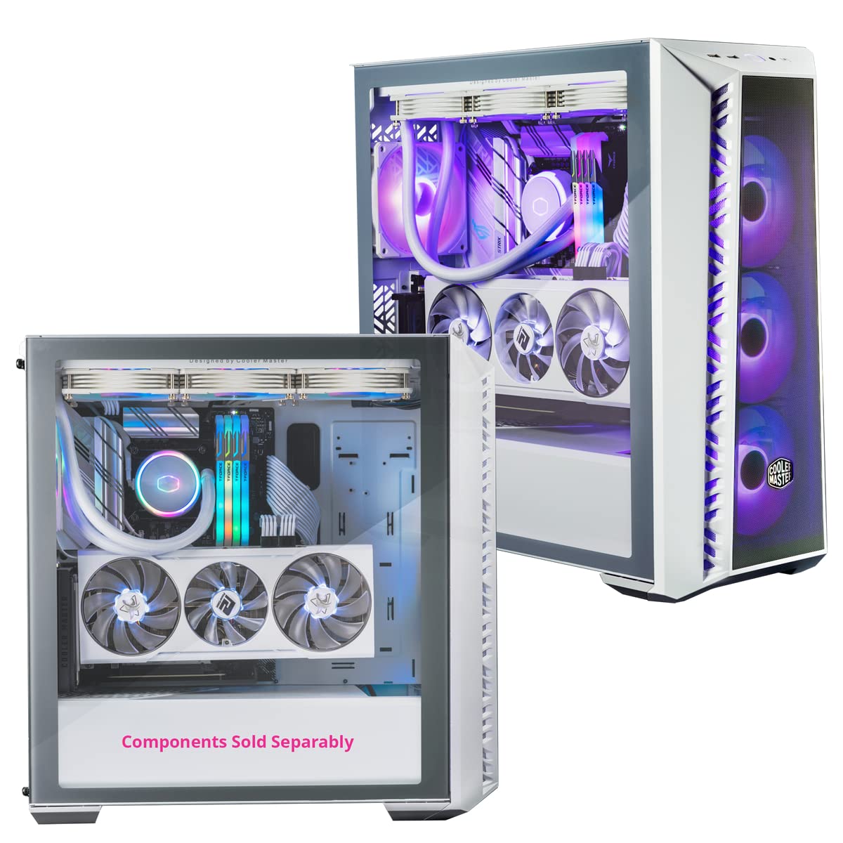 Cooler Master MB520 Mesh Computer Case - White | 3 x 120mm ARGB Fans ...