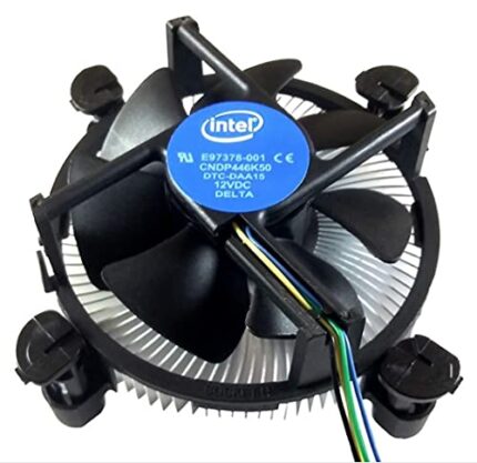 CPU Cooling Fan with Heatsink for Intel LGA1150 LGA1151 LGA1155 LGA1156 Socket Celeron/Pentium/i3/i5/i7 Processors Series Fan E97379-003 CNDP751K50 DTC-DAB16 DC12V 0.60A 4-PIN